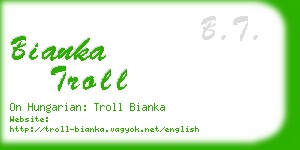 bianka troll business card